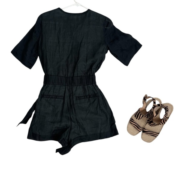 Banana Republic Dark Gray Cotton Lined Short  Romper Size Small - Picture 2 of 10